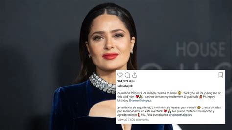 Salma Hayek accidentally flashes fans as she celebrates ...